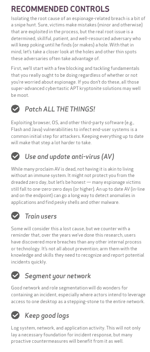 Cyber Security Controls List