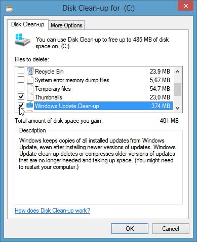 how to free up disk space using command prompt